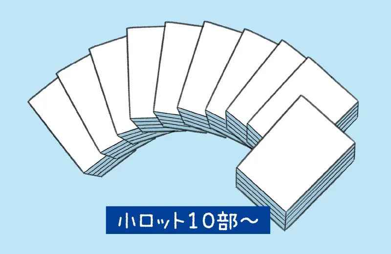 小ロット10部から発注できる