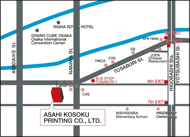 map for Asahi Kosoku Printing Co., Ltd.