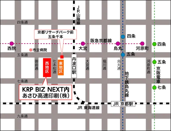 あさひ高速印刷株式会社京都出張所の地図