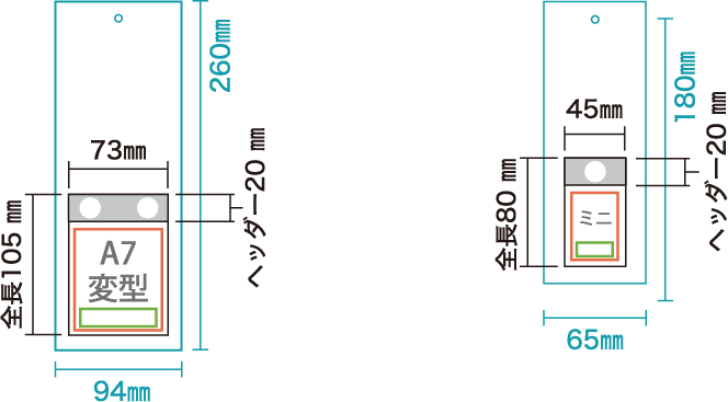 吊り下げ台紙フルオリジナルデザイン解説図